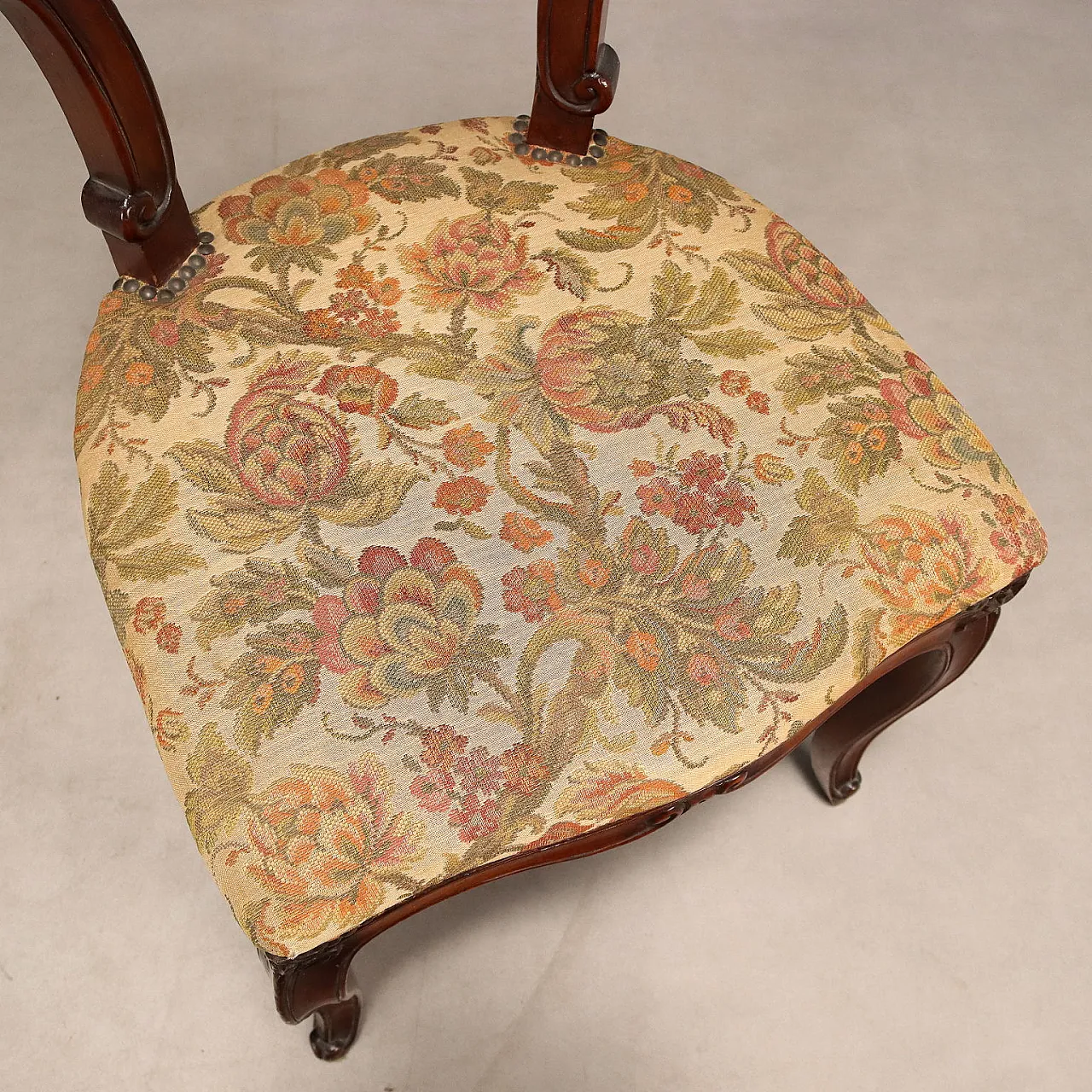 Coppia di sedie Luigi Filippo in noce, '800 6