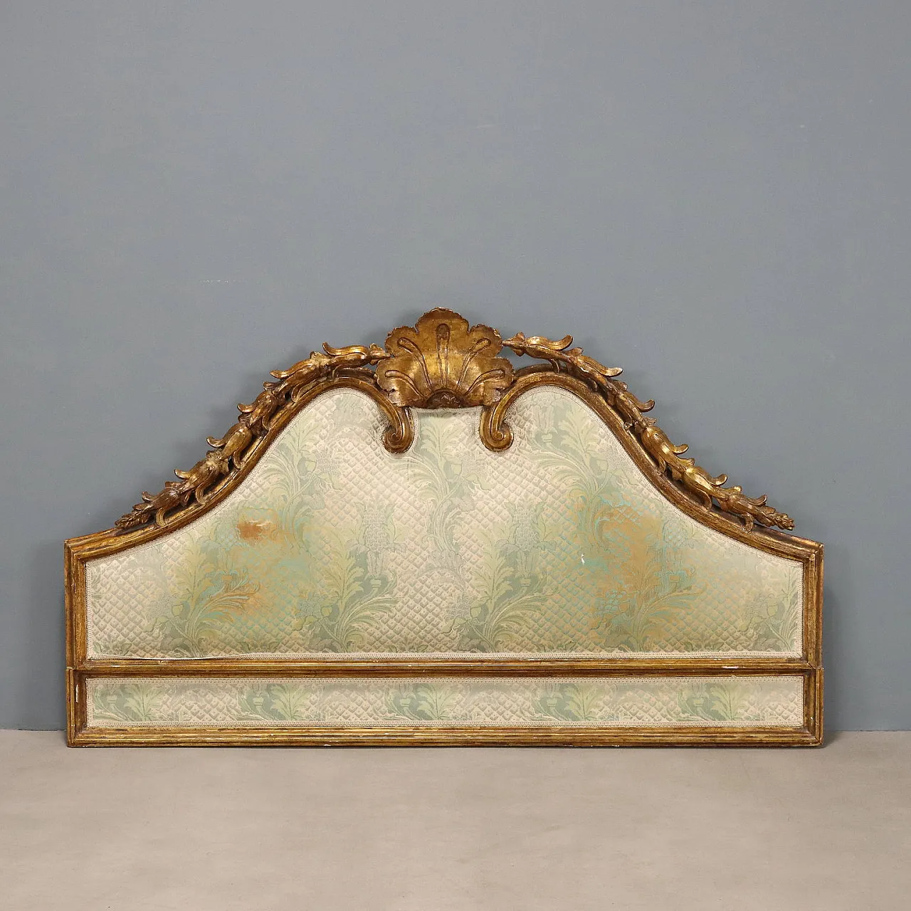 Carved wooden bed headboard, 19th century 1