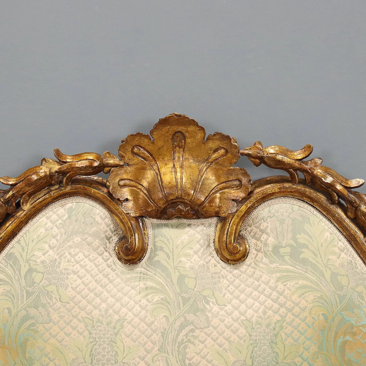Carved wooden bed headboard, 19th century 4