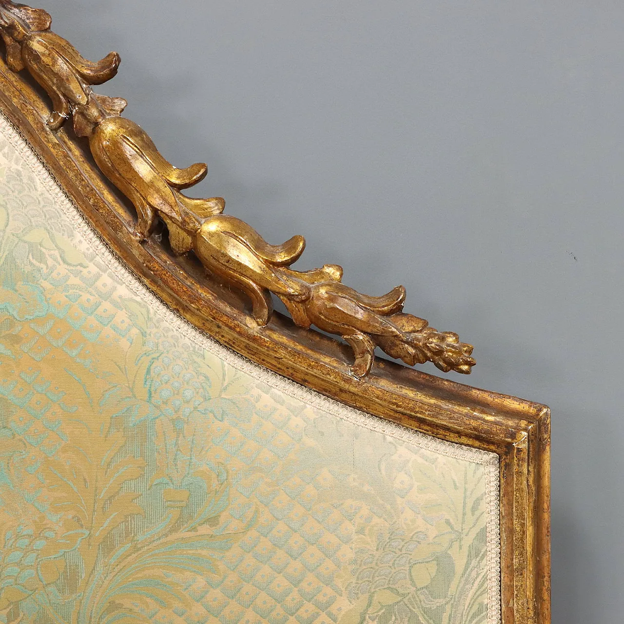Carved wooden bed headboard, 19th century 6
