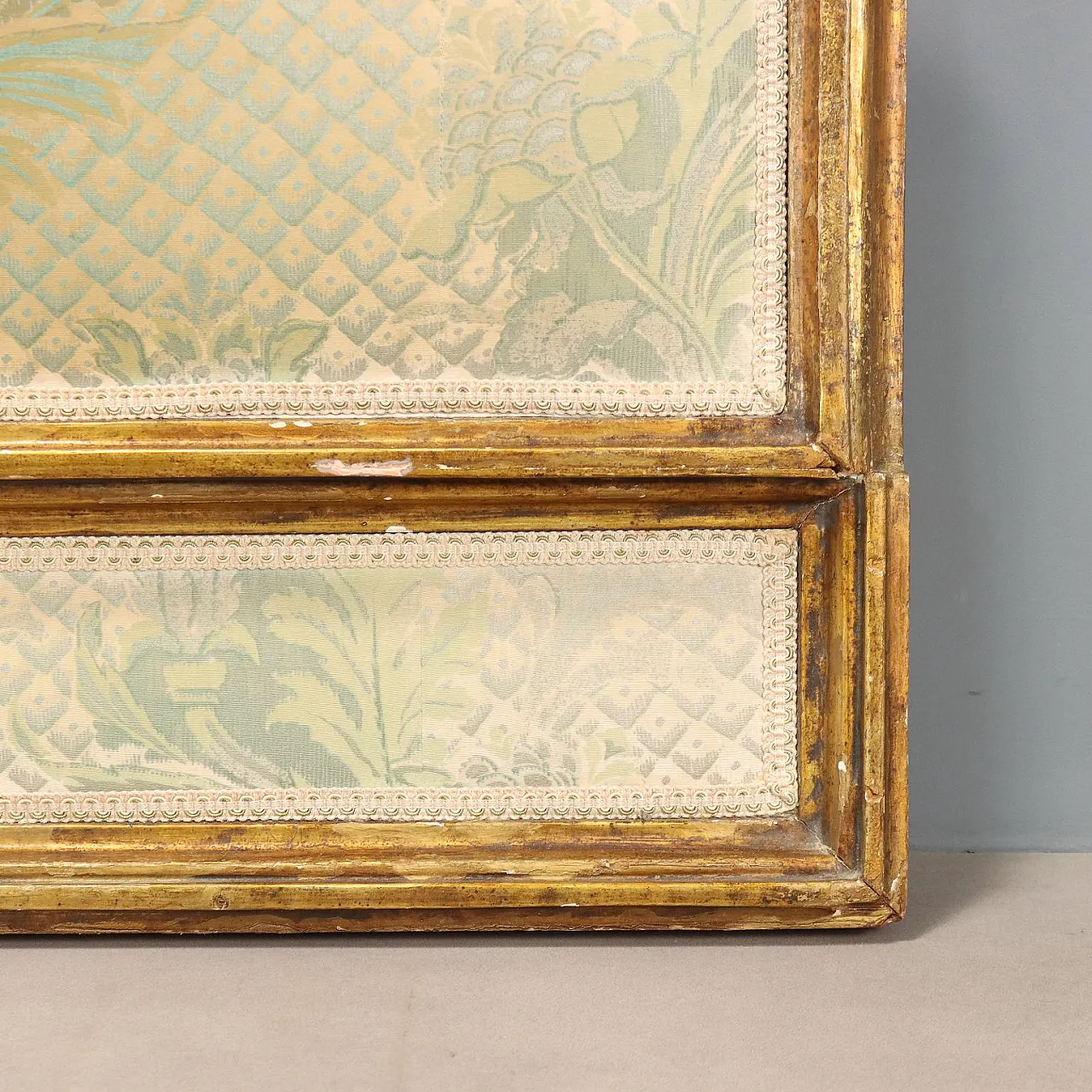 Carved wooden bed headboard, 19th century 7