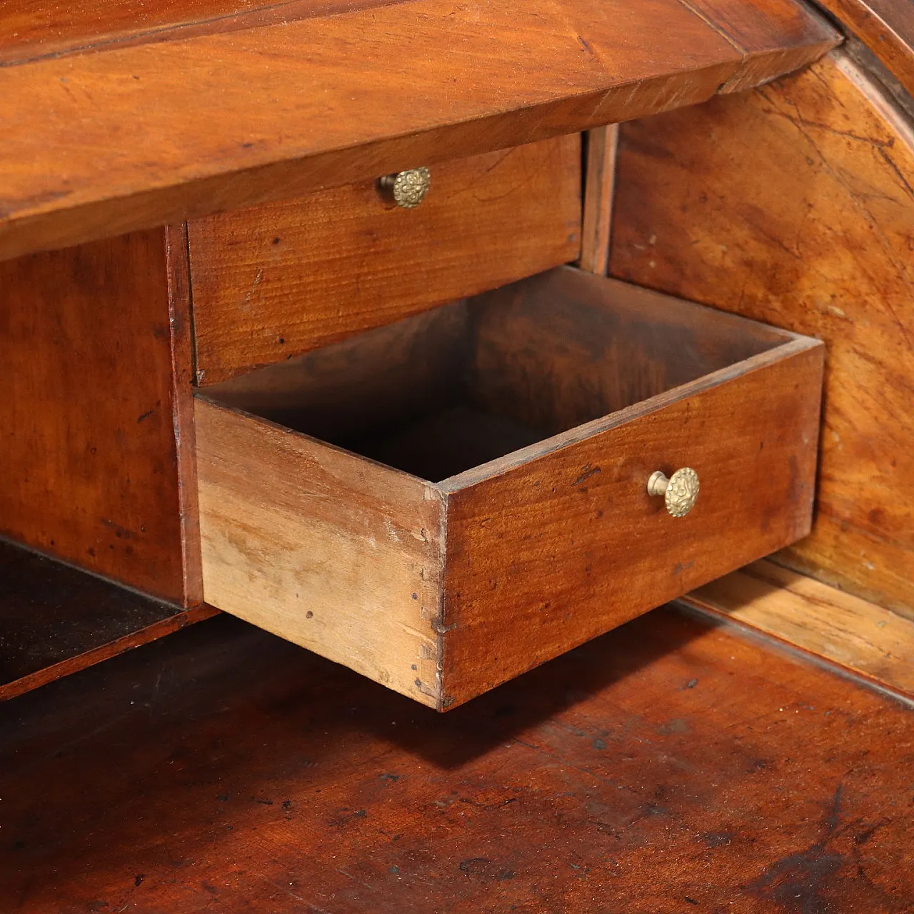 Scrivania Impero a rullo in noce, primo '800 5