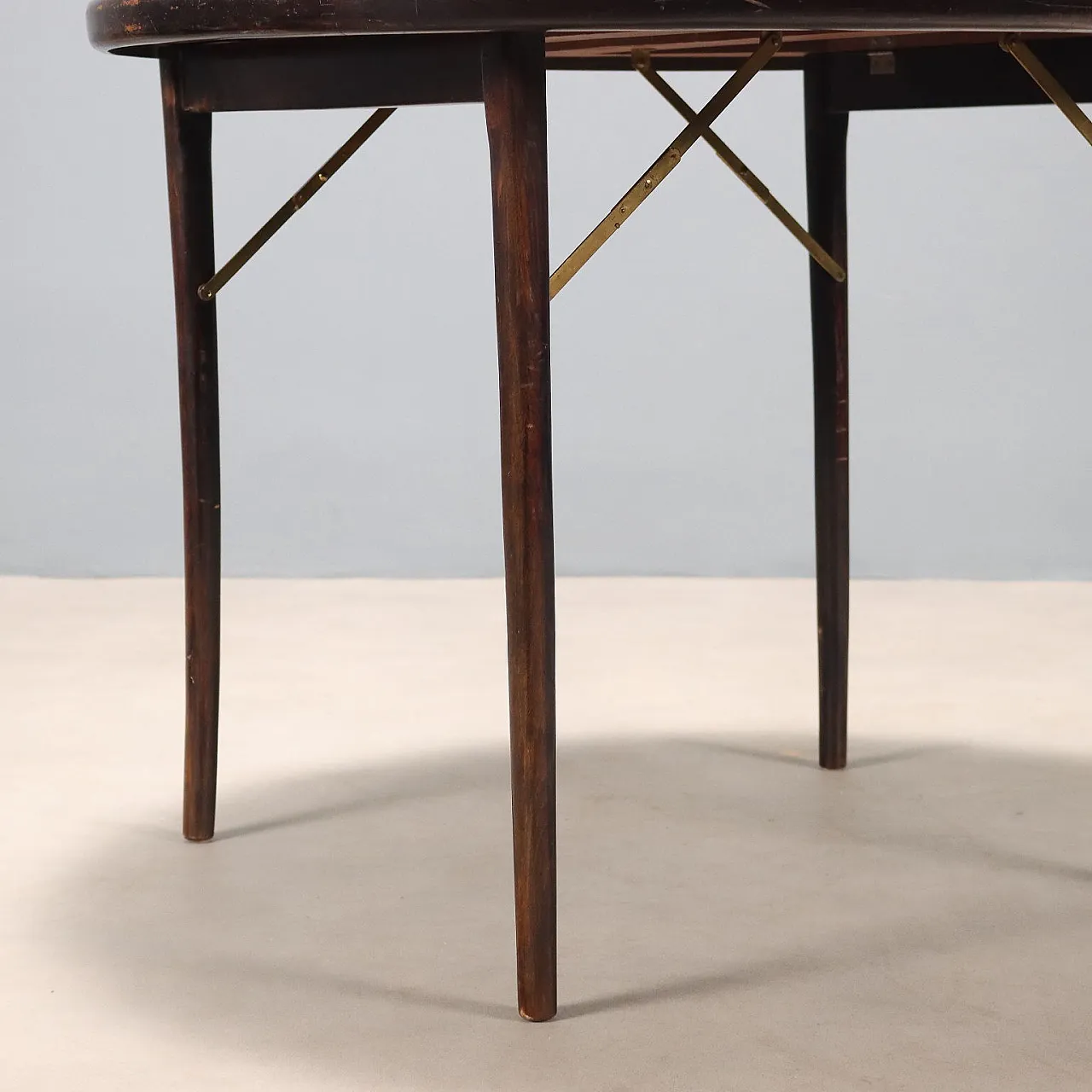 Tavolo da gioco in legno, anni '60 5