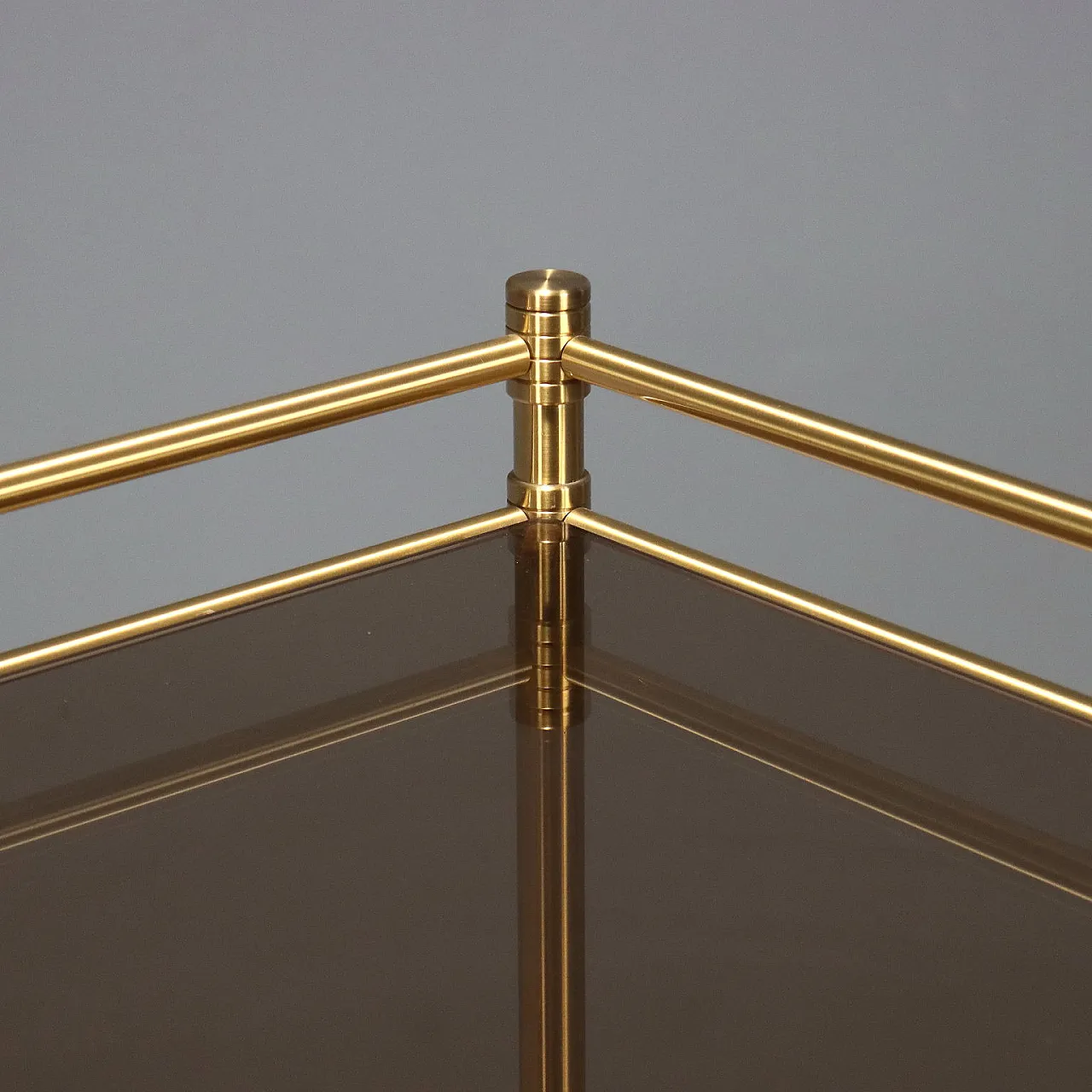 Carrello in ottone, anni '80 5