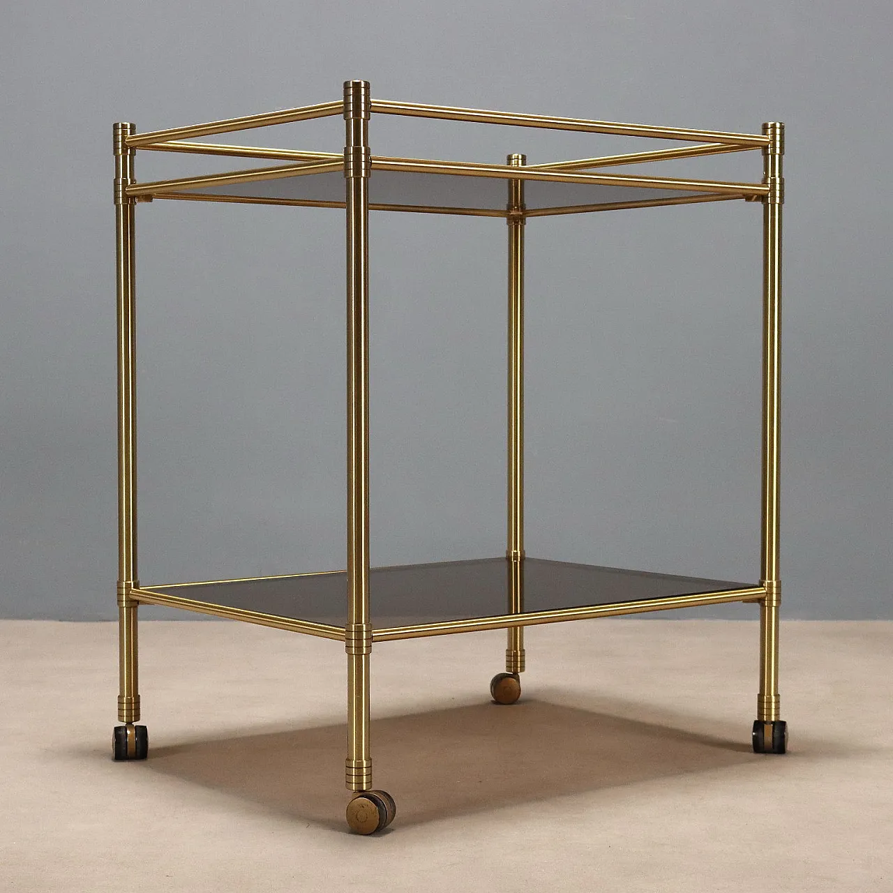 Carrello in ottone, anni '80 10