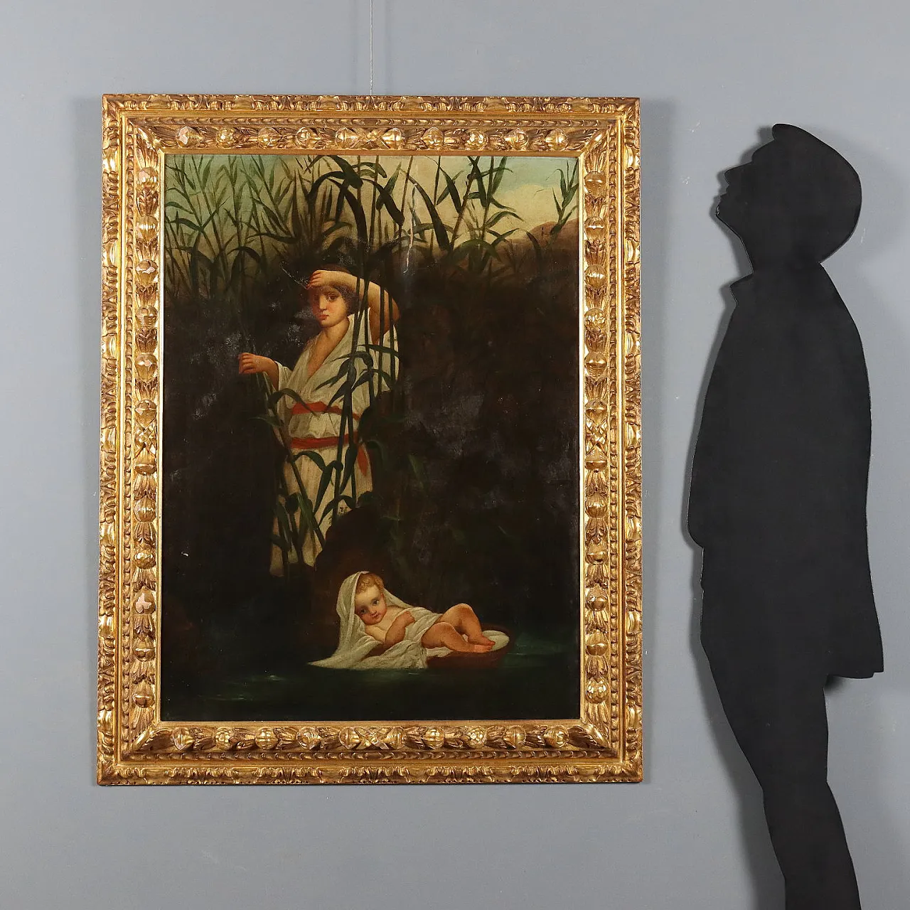 Mosè Affidato alle Acque del Nilo, olio su tela, '700 2