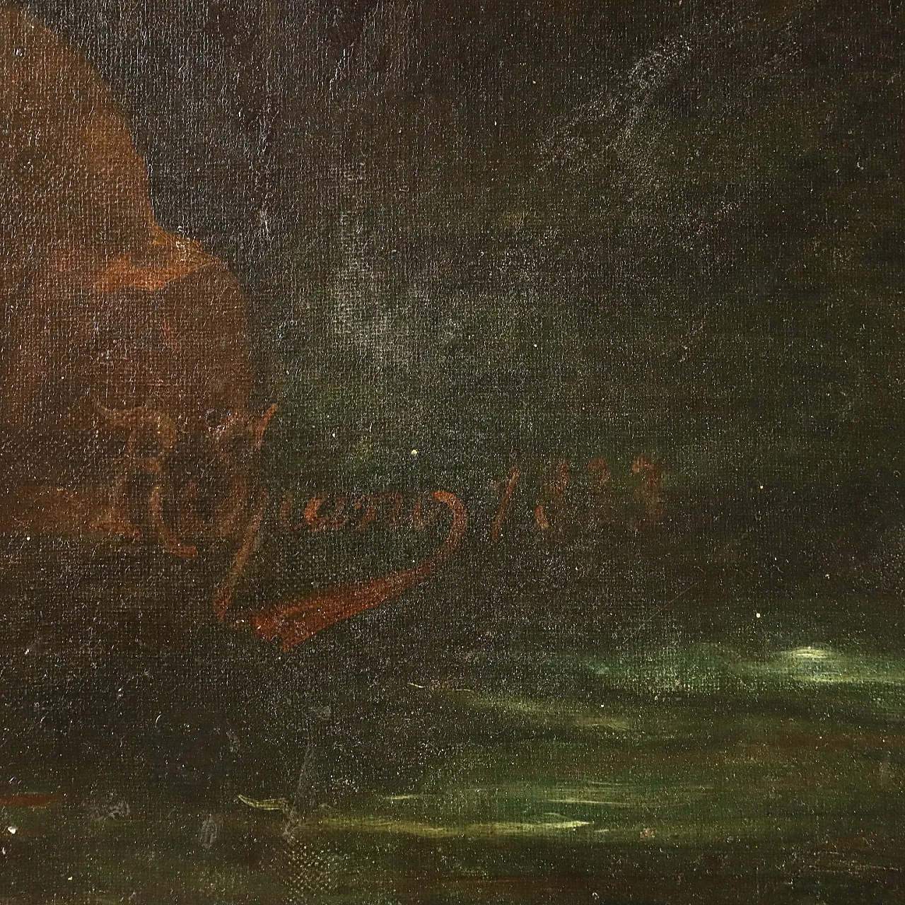 Mosè Affidato alle Acque del Nilo, olio su tela, '700 7