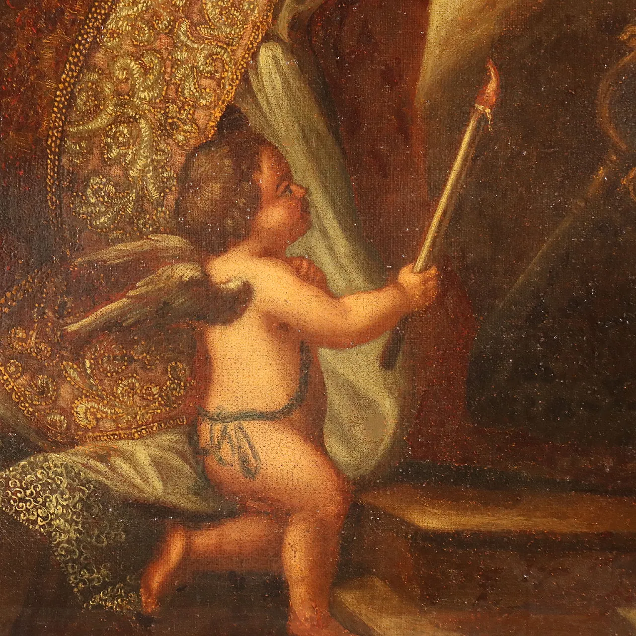 Santo Vescovo Riceve la Comunione da Gesù, olio su tela, '700 9