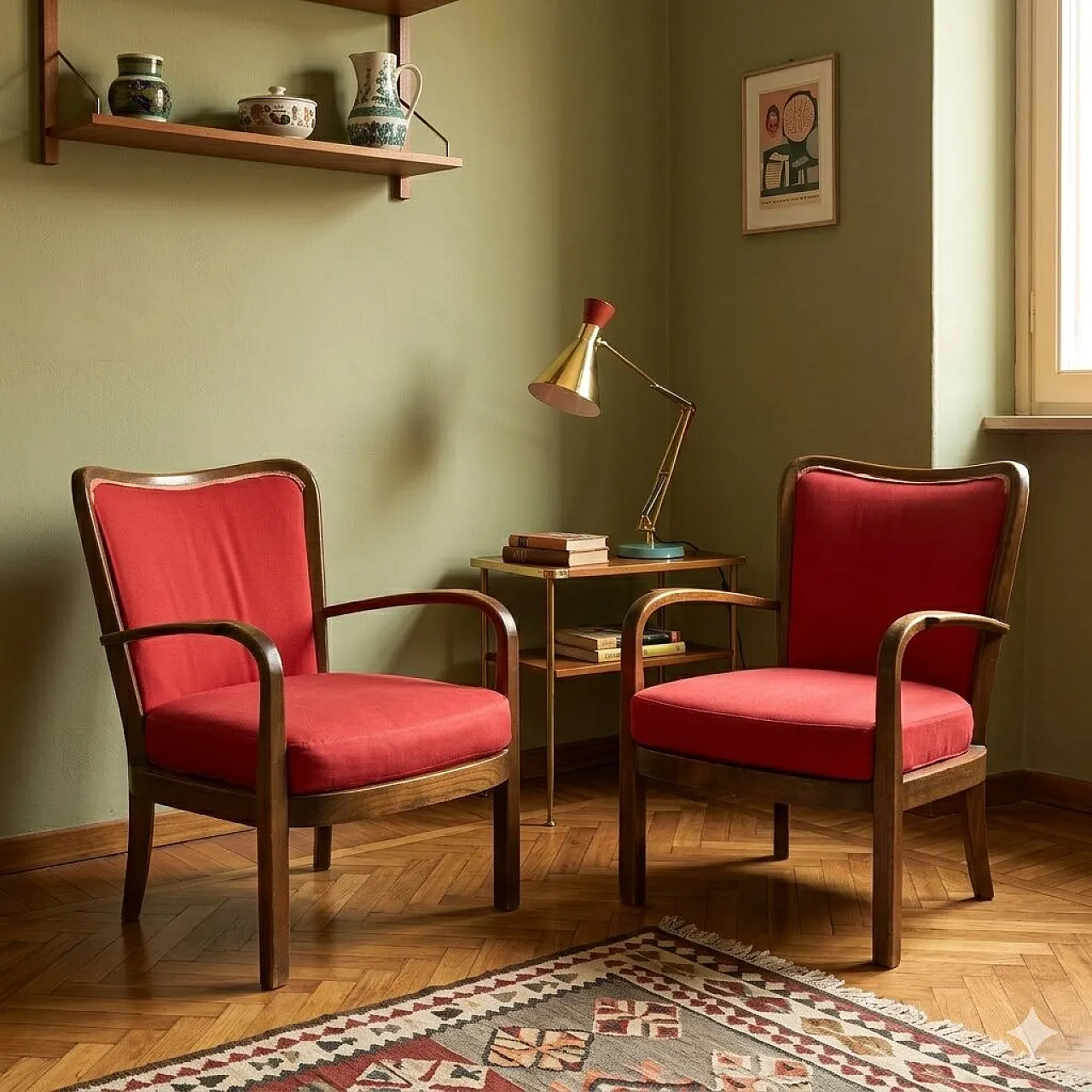 Coppia di poltrone, anni '50 2