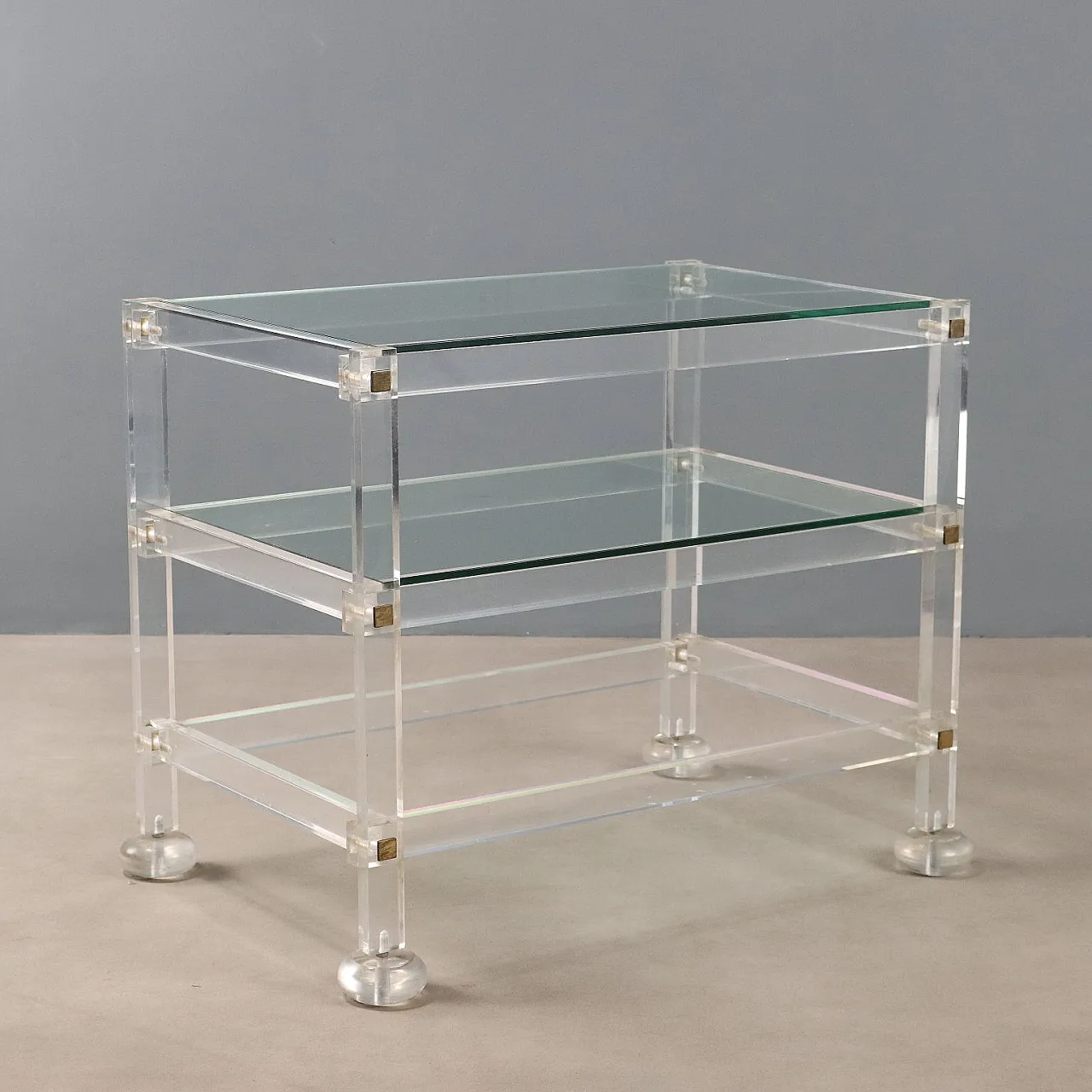 Tavolino in plexiglass, anni '80 1