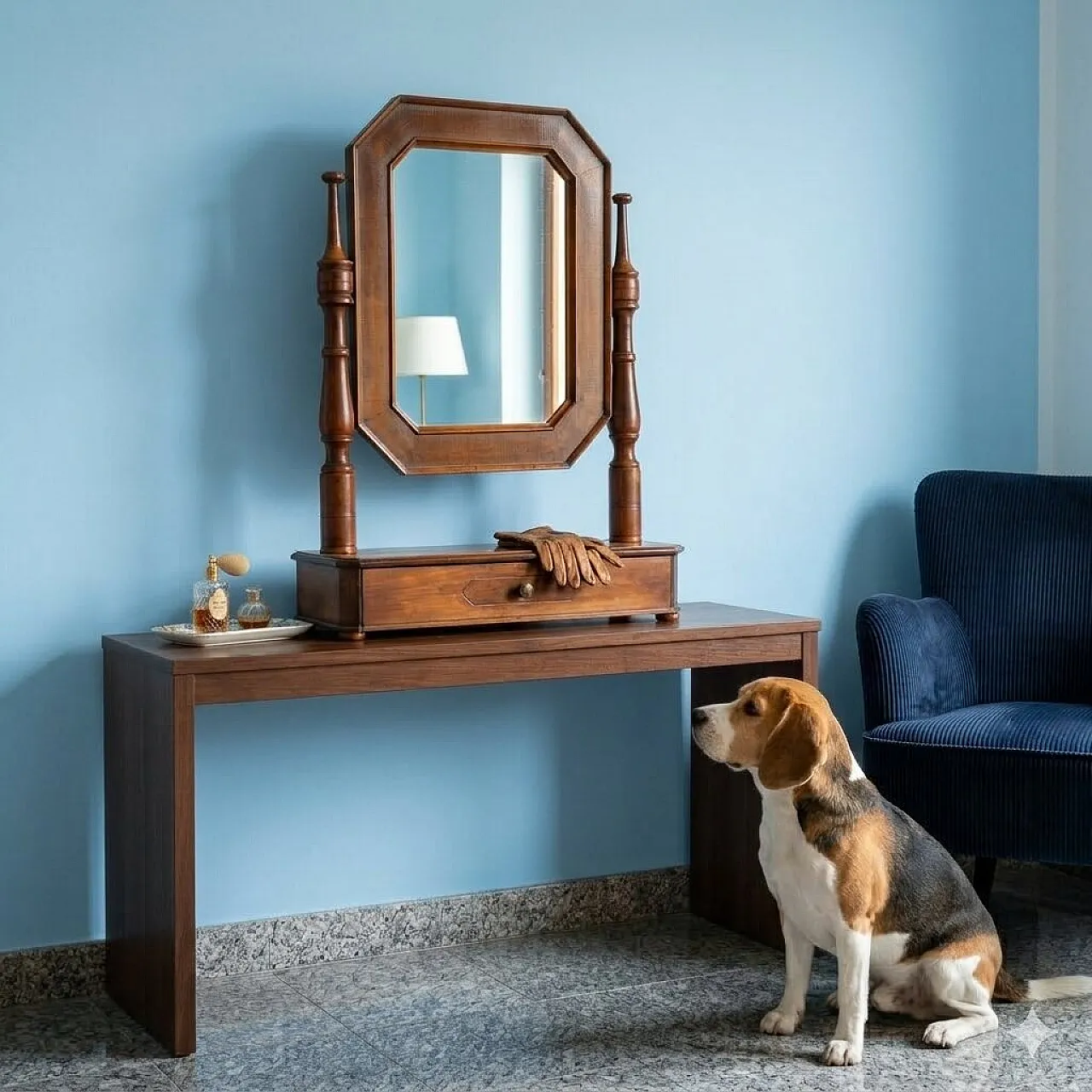 Psiche da appoggio in noce, '800 2