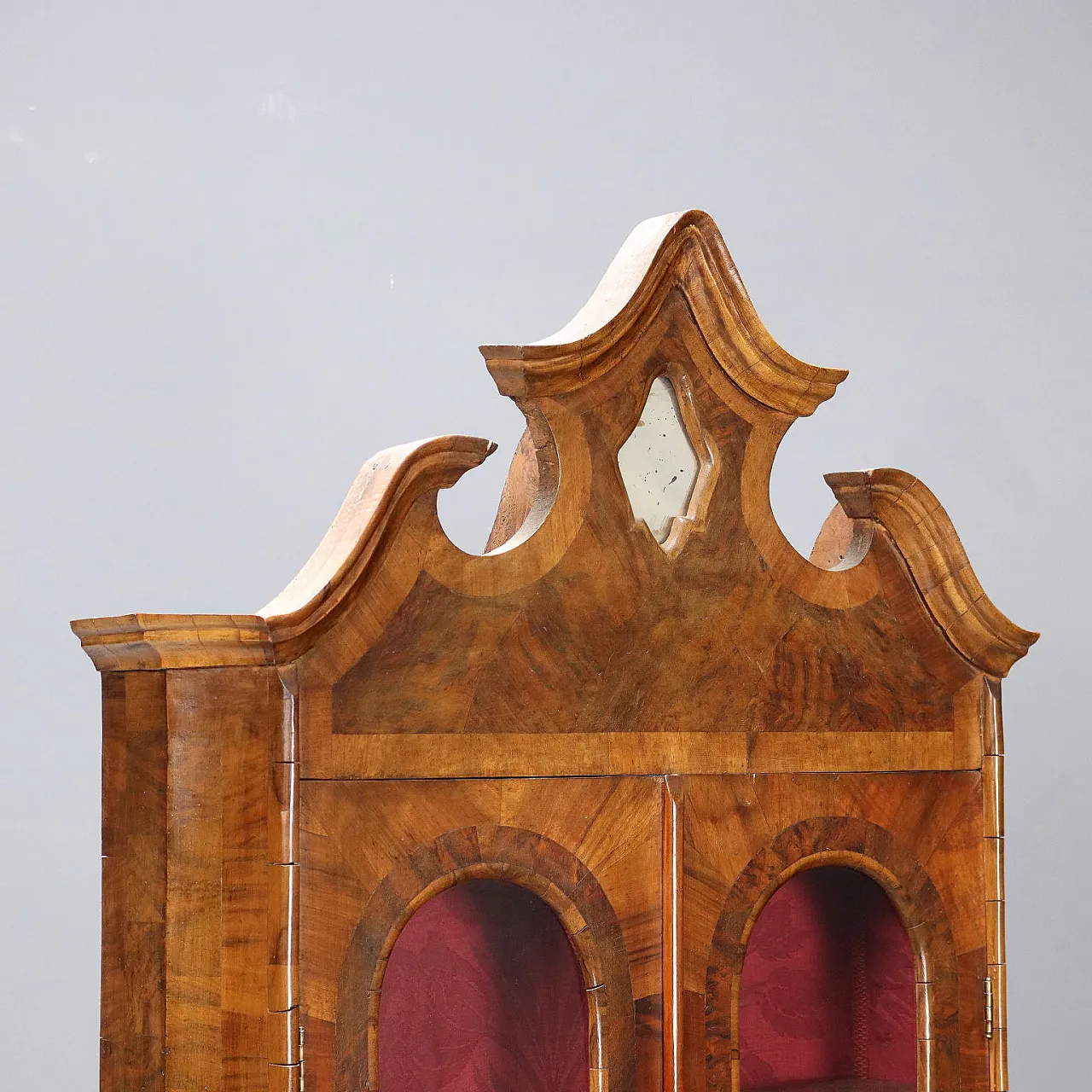 Trumeau in stile in noce e radica di noce, '900 5