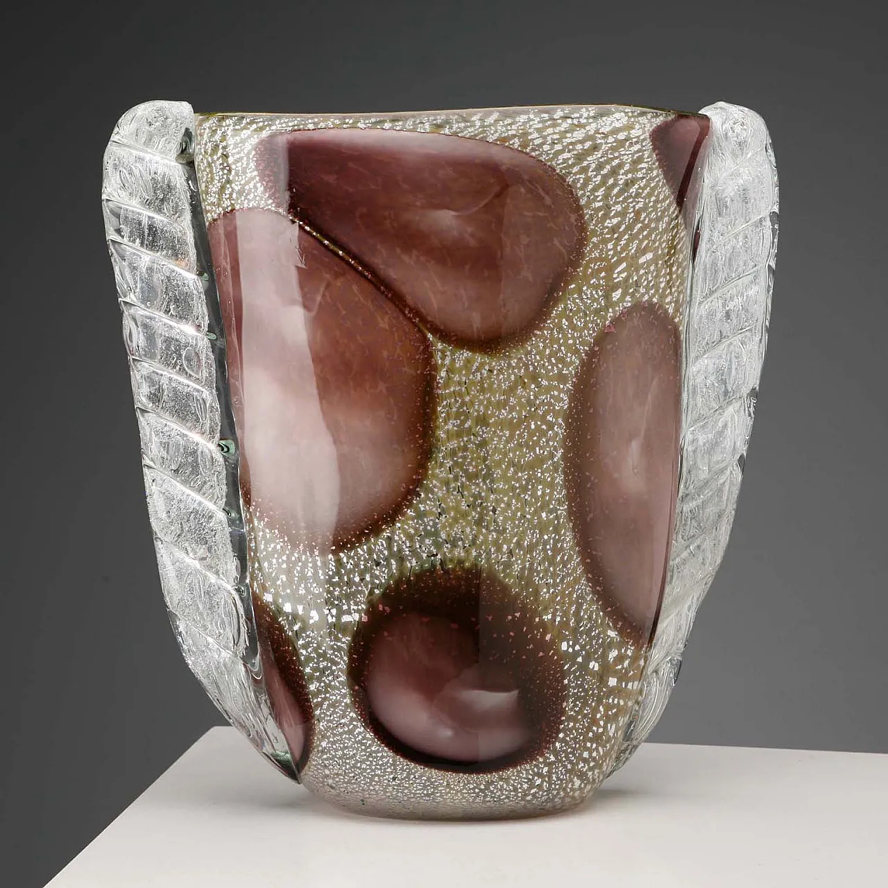 Murano glass vase in the manner of Ercole Barovier, 20th century 4