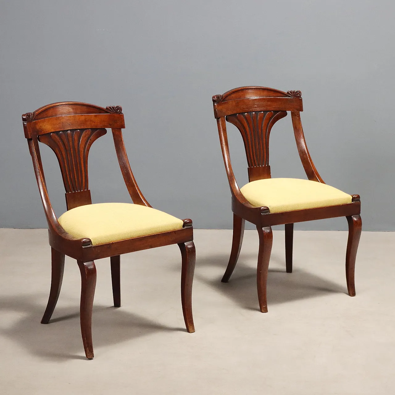 Pair of Gondola chairs, 19th century 1