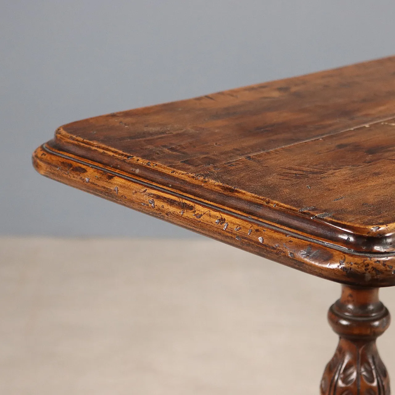 Console in walnut-stained poplar, 20th century 3