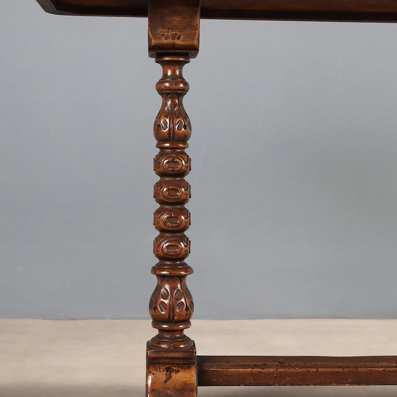 Console in walnut-stained poplar, 20th century 5