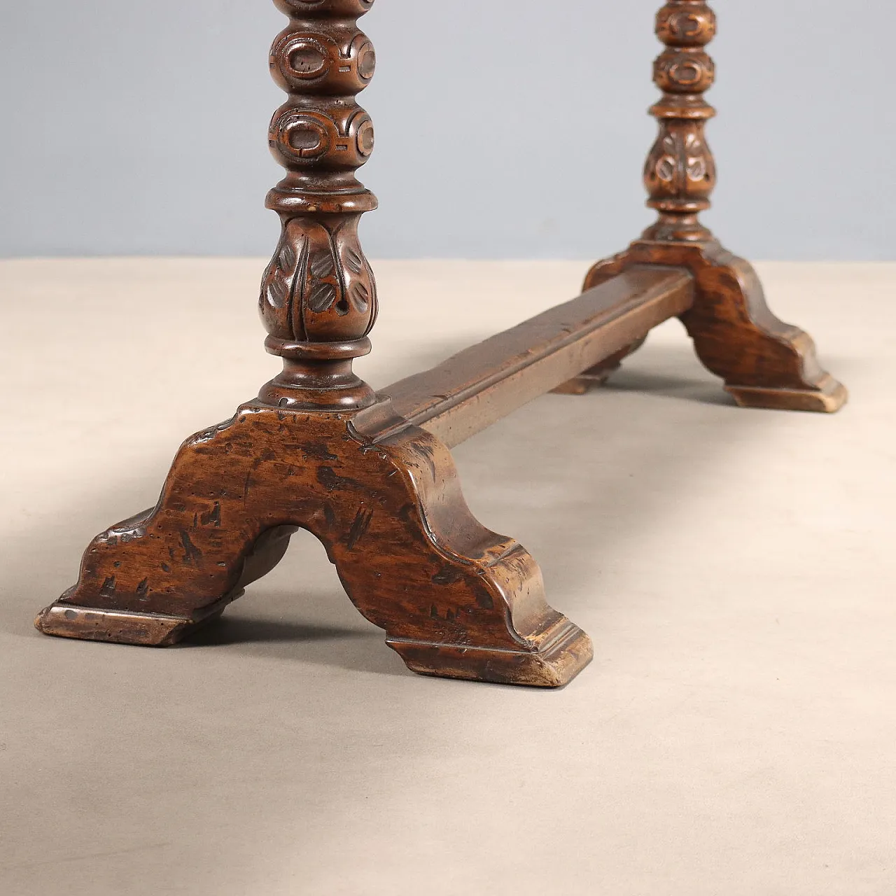 Console in walnut-stained poplar, 20th century 6