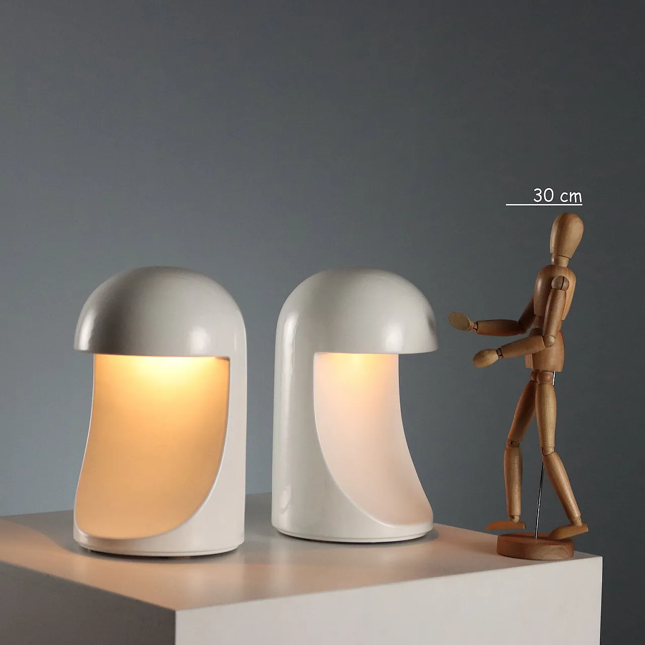 Pair of lamps by Marcello Cuneo for Gabbianelli, 1960s 2