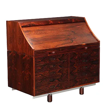 Scrittoio di Gianfranco Frattini per Bernini in jacaranda, anni '70