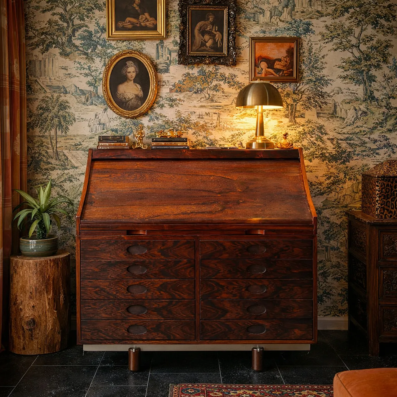 Flap desk by Gianfranco Frattini for Bernini, Italy, 1960s 2