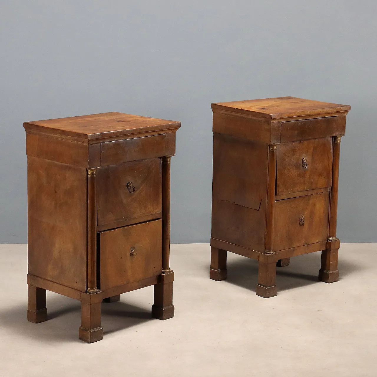Pair of Empire bedside tables, 19th century 1