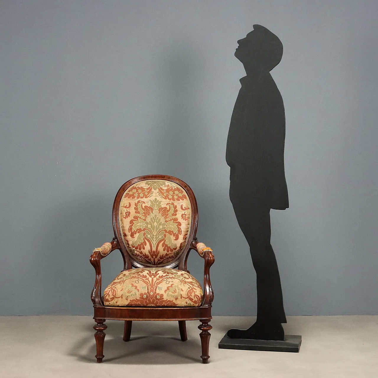 Louis Philippe armchair in walnut, 19th century 2