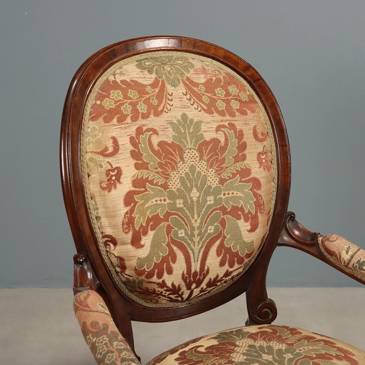 Louis Philippe armchair in walnut, 19th century 3