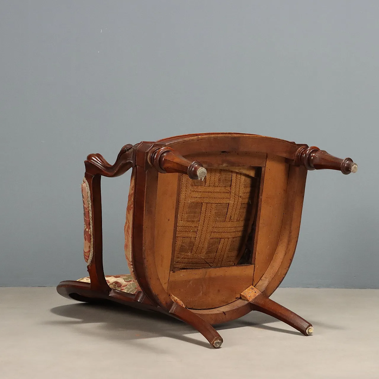 Louis Philippe armchair in walnut, 19th century 10