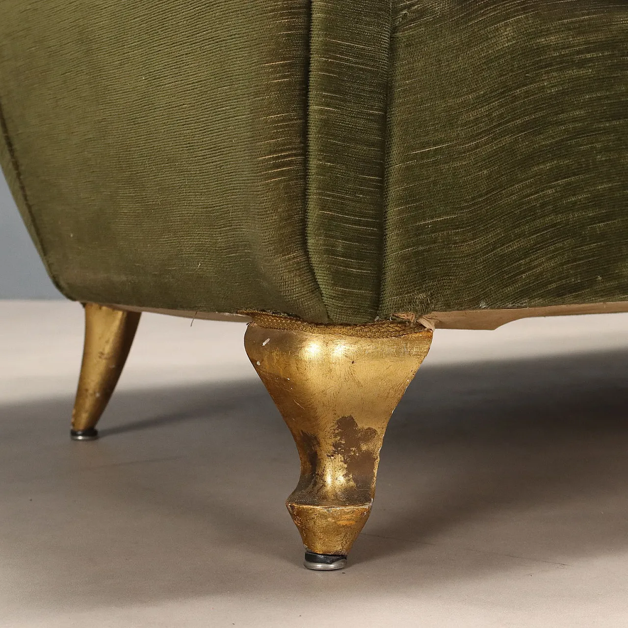 Sofa with spring padding and original fabric, 1950s 6