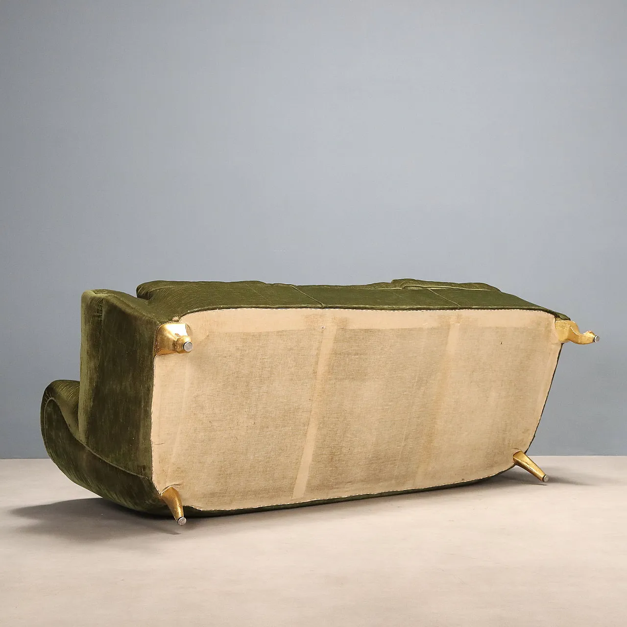 Sofa with spring padding and original fabric, 1950s 10