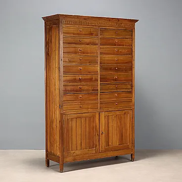 Walnut and beech chest of drawers, early 20th century