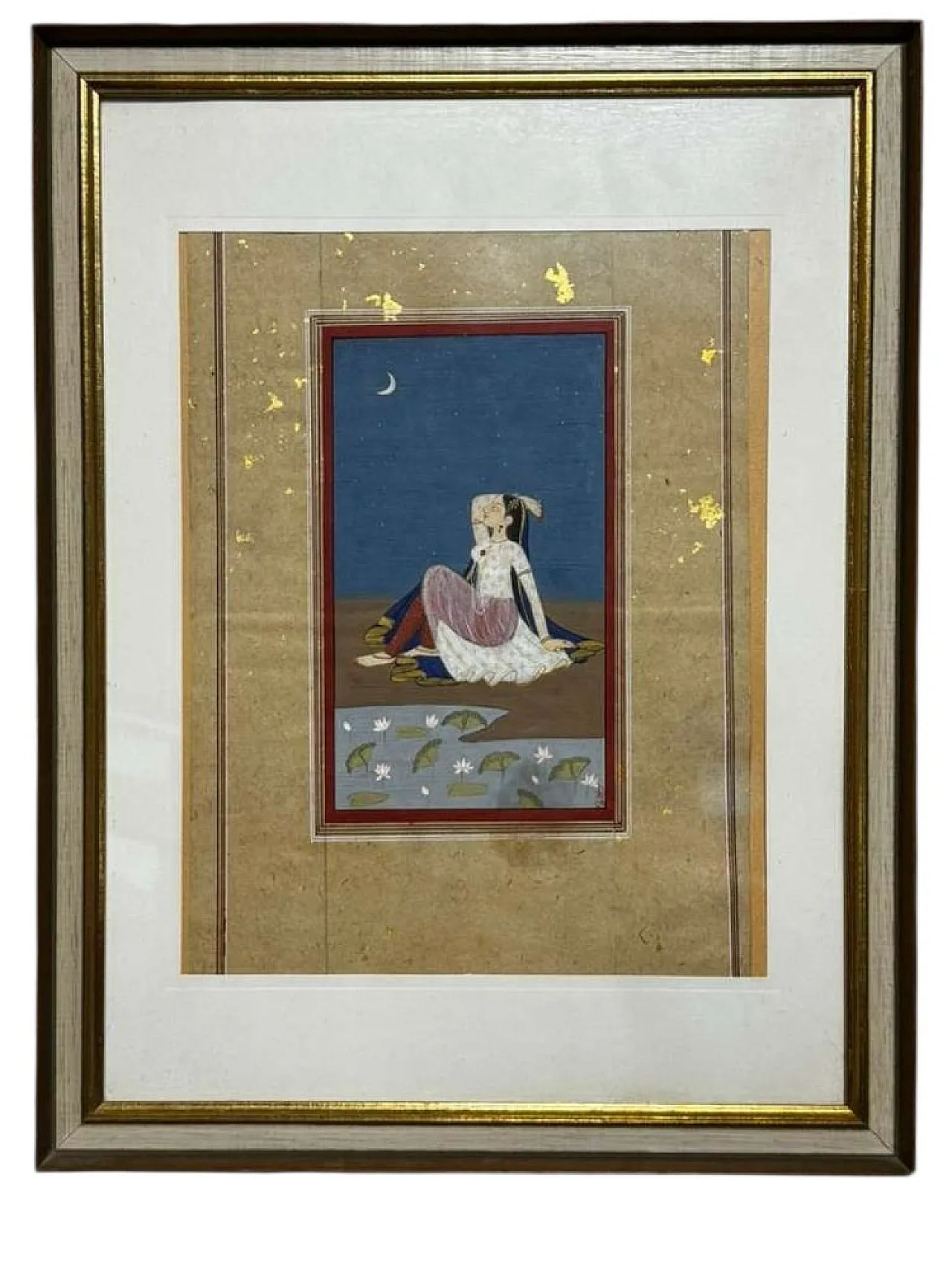 Rajasthan, Nayika of Moonlight, tempera e acquerello, '800 8