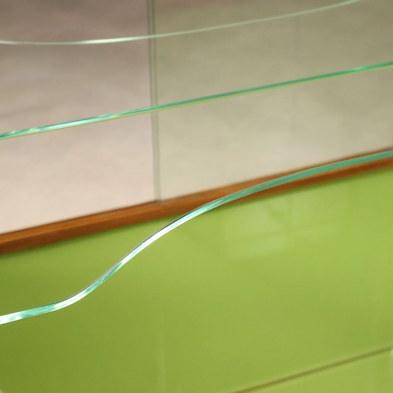 Credenza in legno, vetro e ottone, '900 8