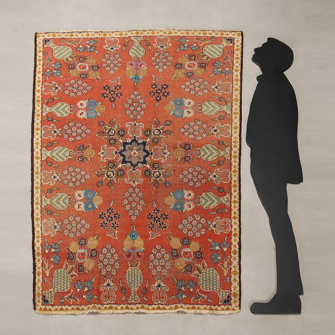 Tabriz rug in wool and cotton, large knot, handmade, 20th century 2