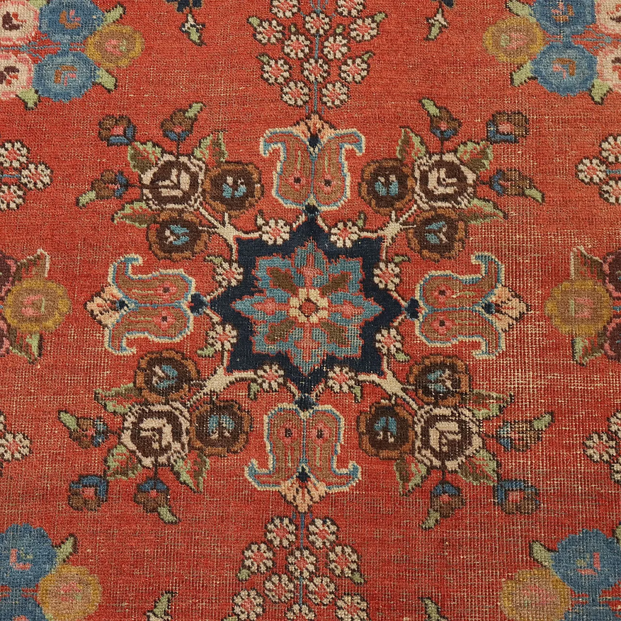 Tabriz rug in wool and cotton, large knot, handmade, 20th century 4