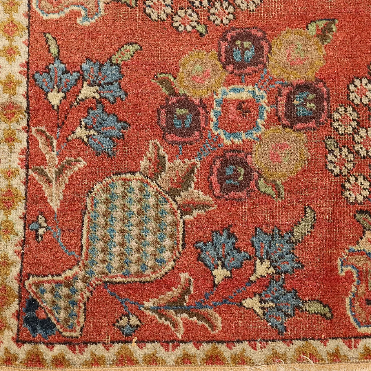 Tabriz rug in wool and cotton, large knot, handmade, 20th century 5