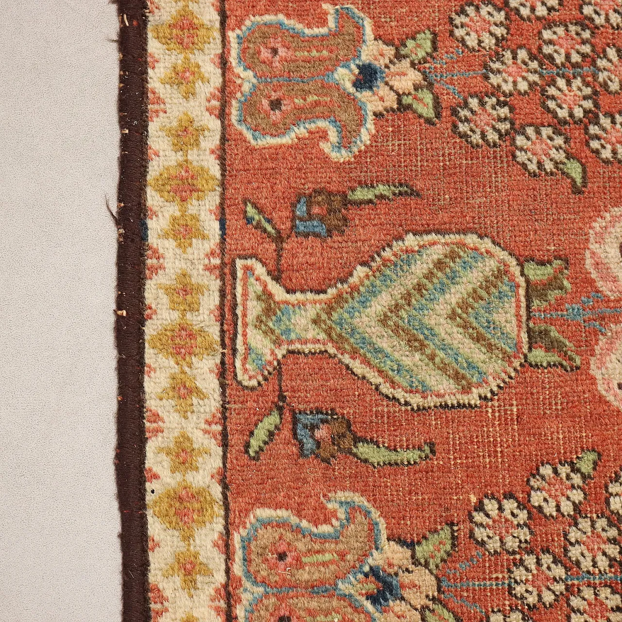 Tabriz rug in wool and cotton, large knot, handmade, 20th century 6