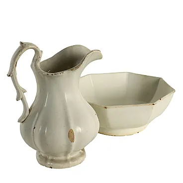 BROCCA IN GRES porcellanato in ceramica da studio grigio floreale