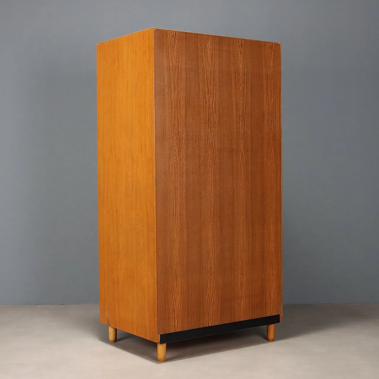 Armadio in impiallacciatura di teak con inserti in legno tinto, '900 10