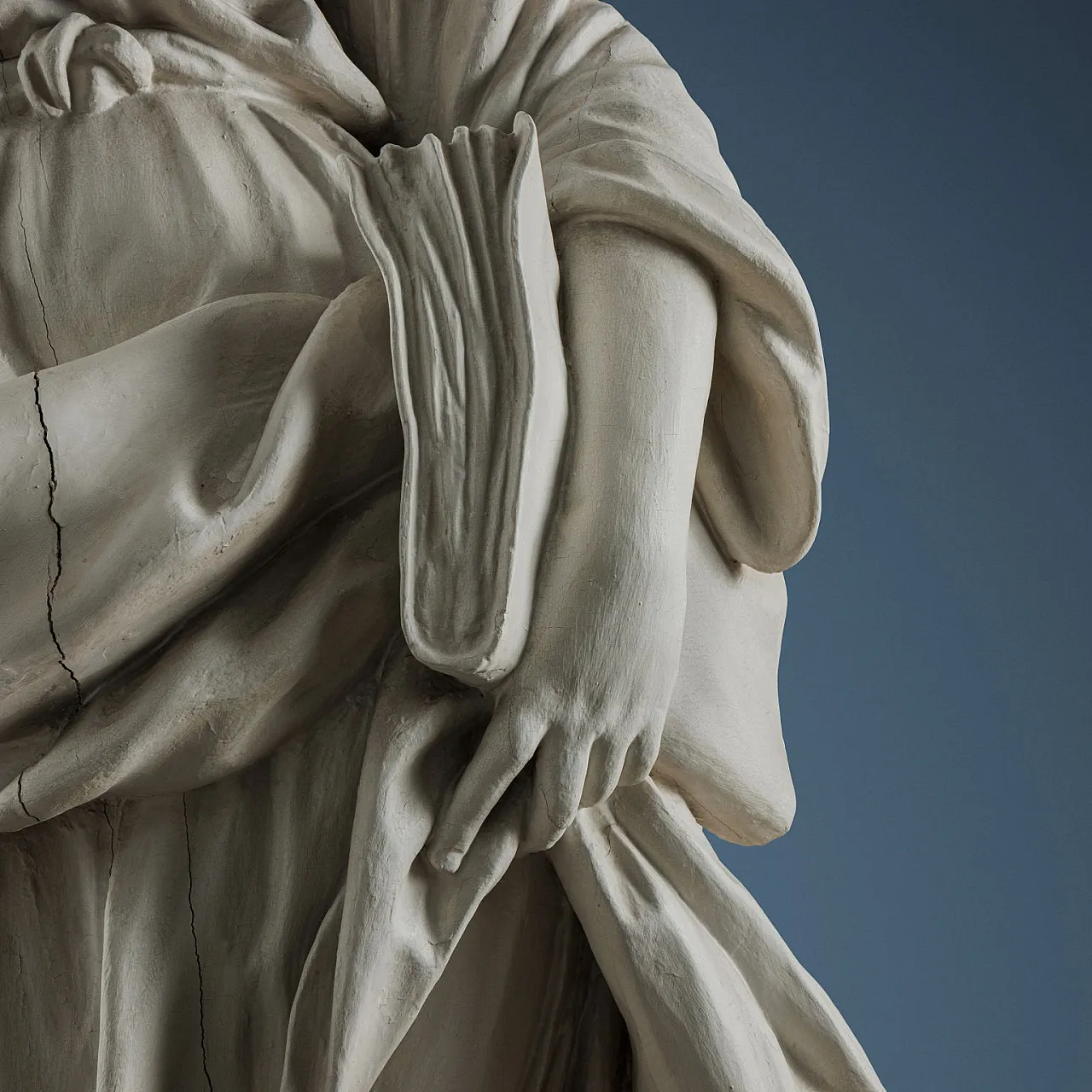 Allegory of Wisdom, carved and painted wood sculpture, 18th century 2