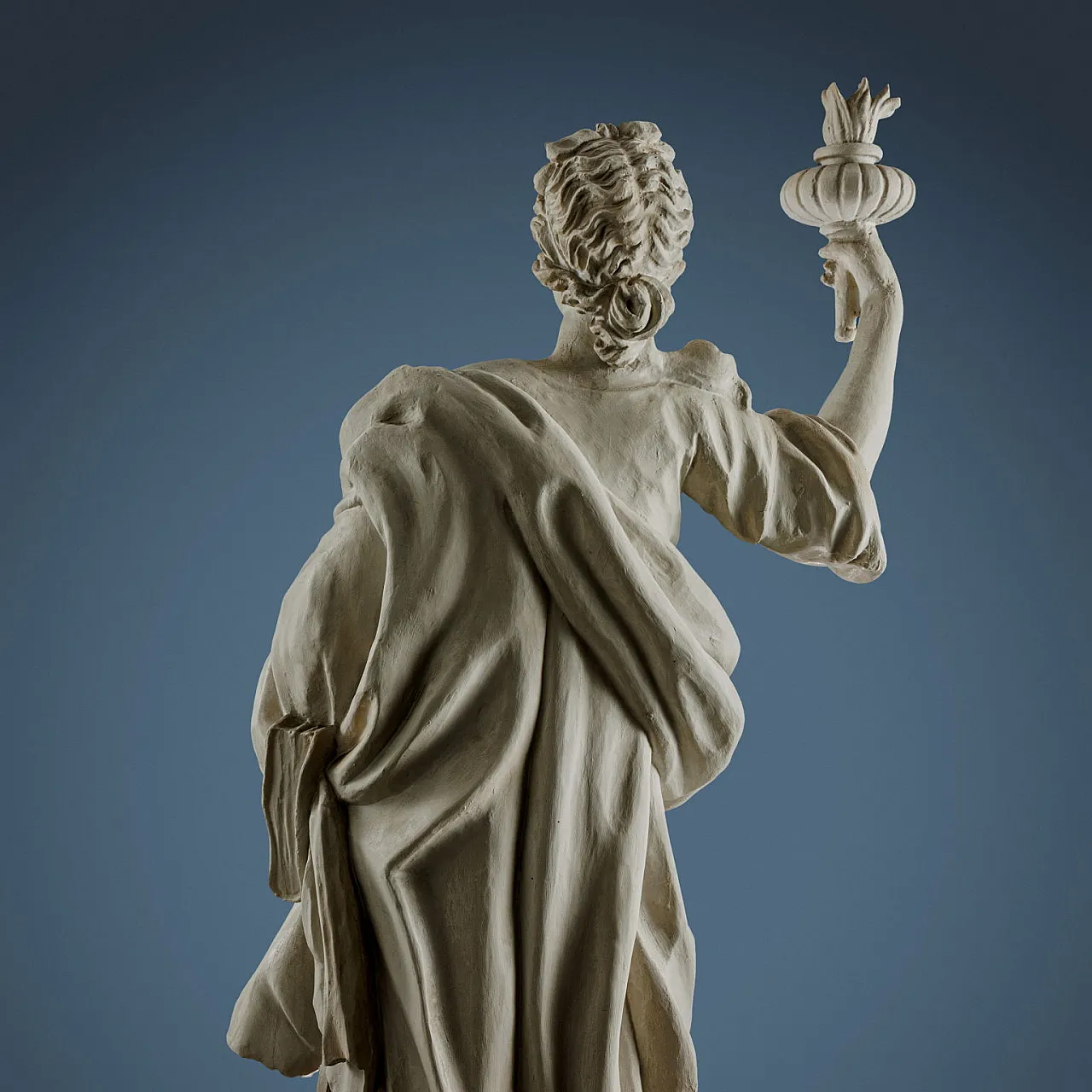 Allegory of Wisdom, carved and painted wood sculpture, 18th century 8