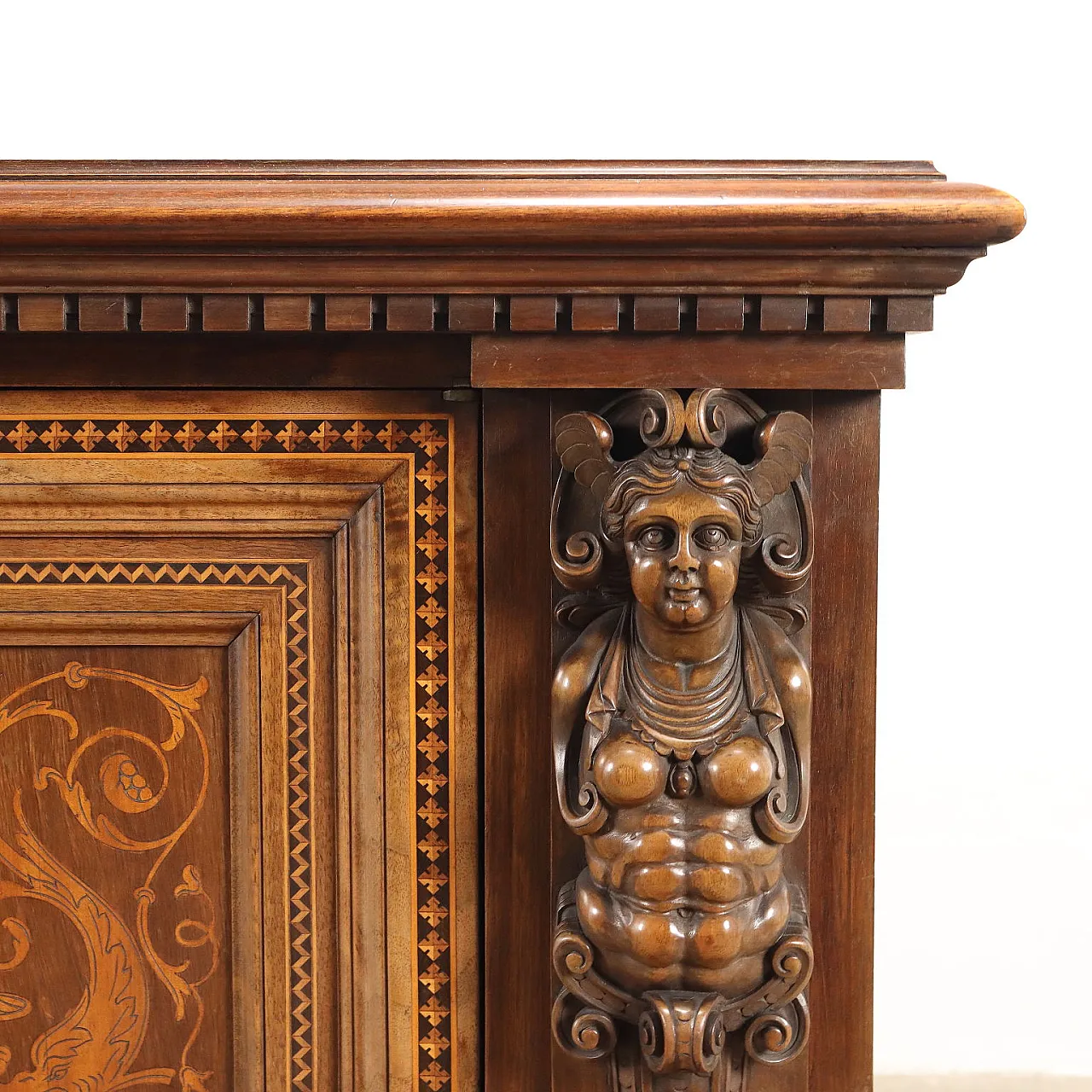 Neo-Renaissance furniture in walnut, 20th century 5