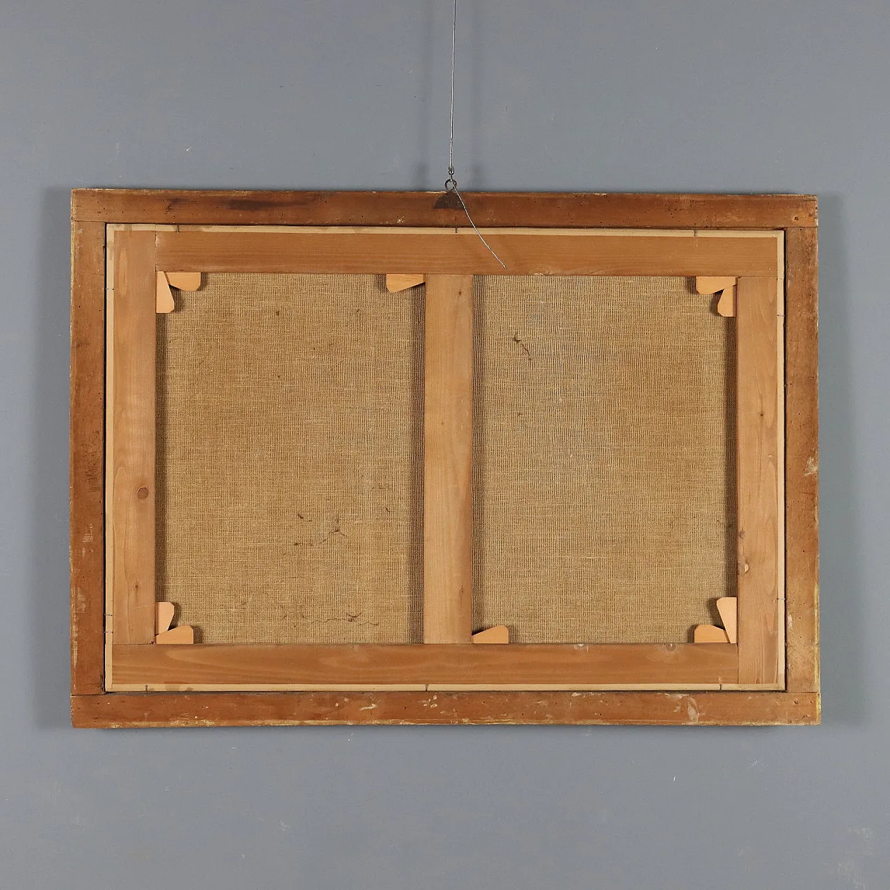 Paesaggio, olio su tela con cornice, Scuola italiana, '700 10