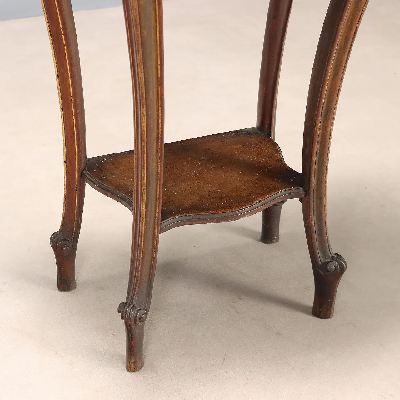 Mobile in noce in stile tardo barocco, laccato e dorato, primo '900 8