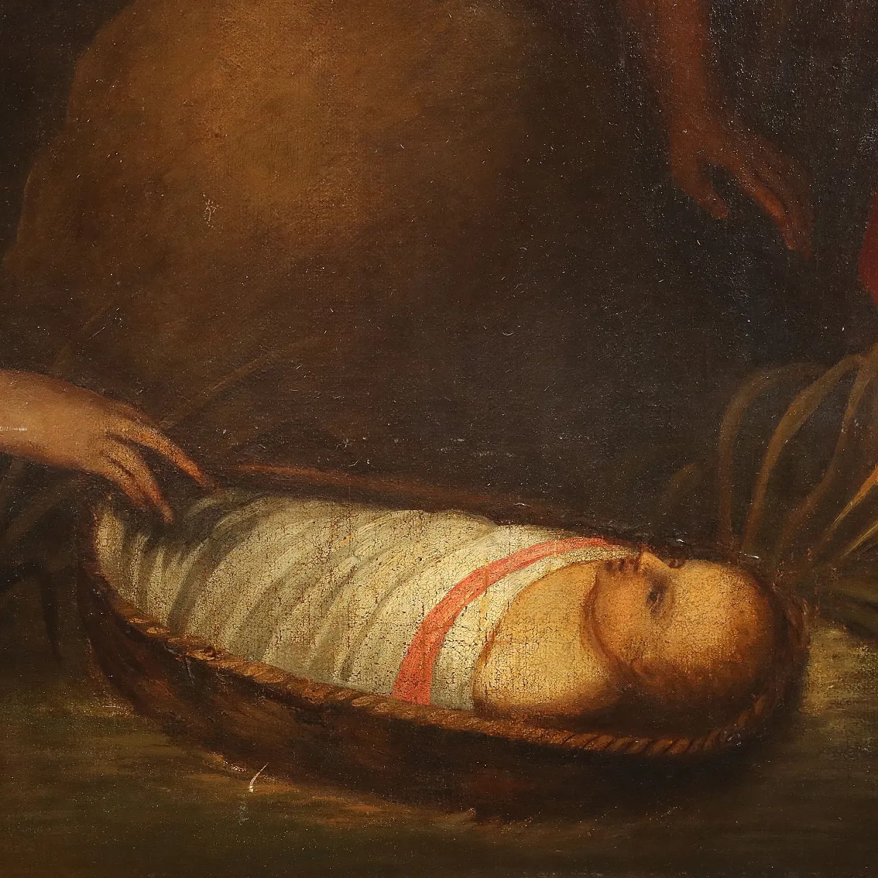 Moses saved by the Waters, oil on canvas, 17th century 4