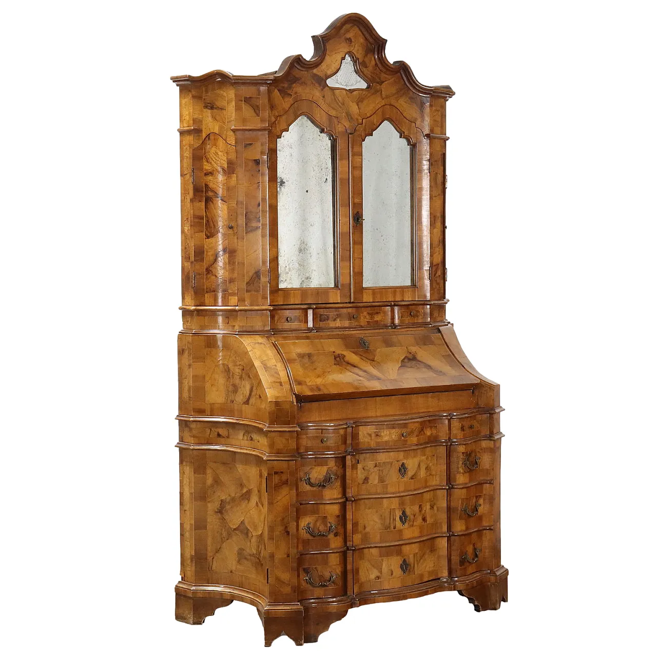 Walnut Baroque-style trumeau, 20th century 1