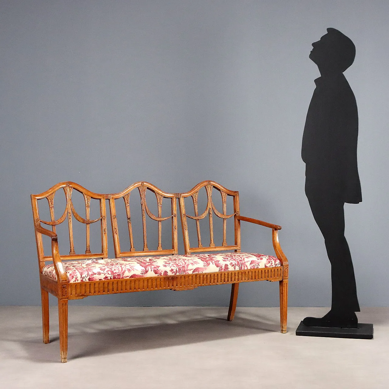 Divano portego in stile neoclassico, primo '800 2