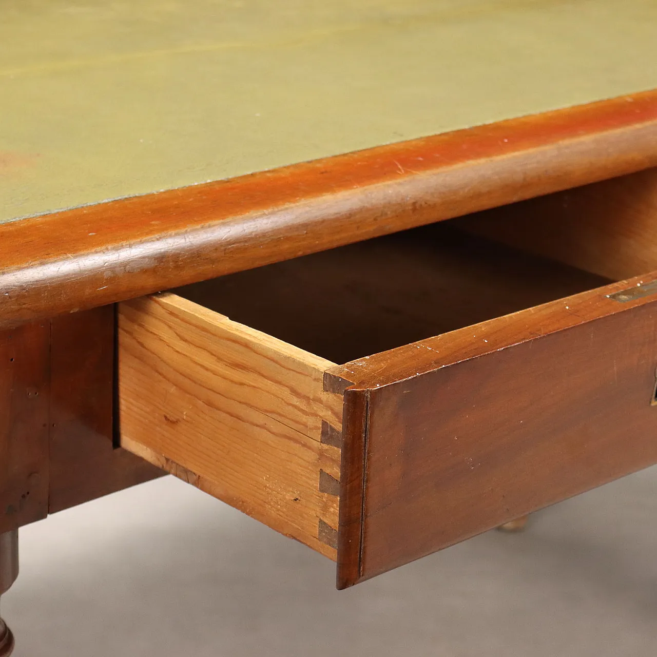 Walnut and leather desk, mid-19th century 6