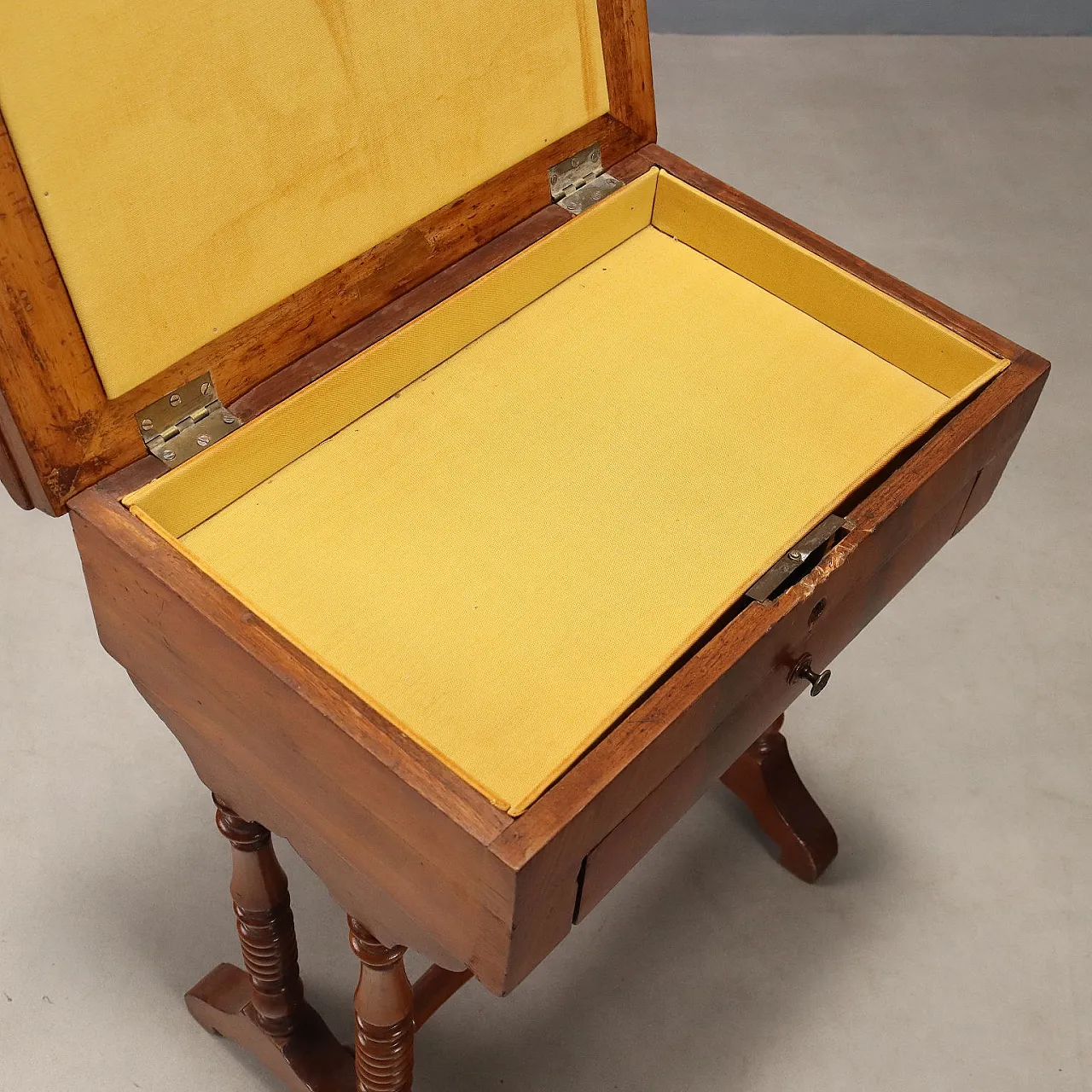 Tavolo da lavoro in mogano, fine '800 5