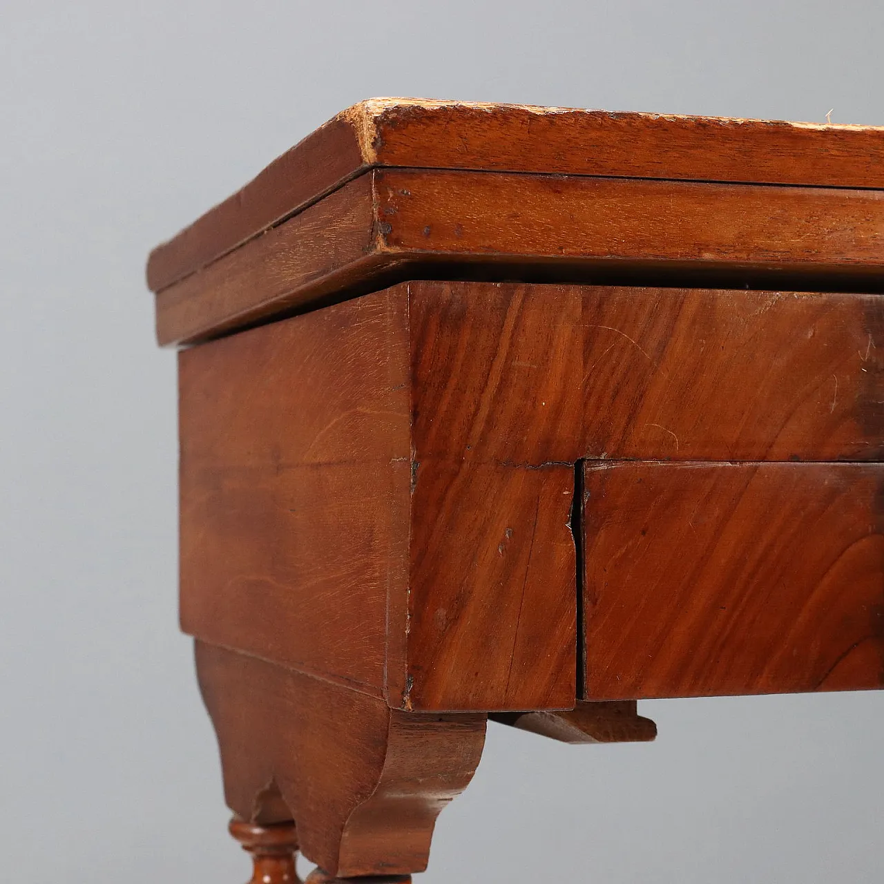 Tavolo da lavoro in mogano, fine '800 6